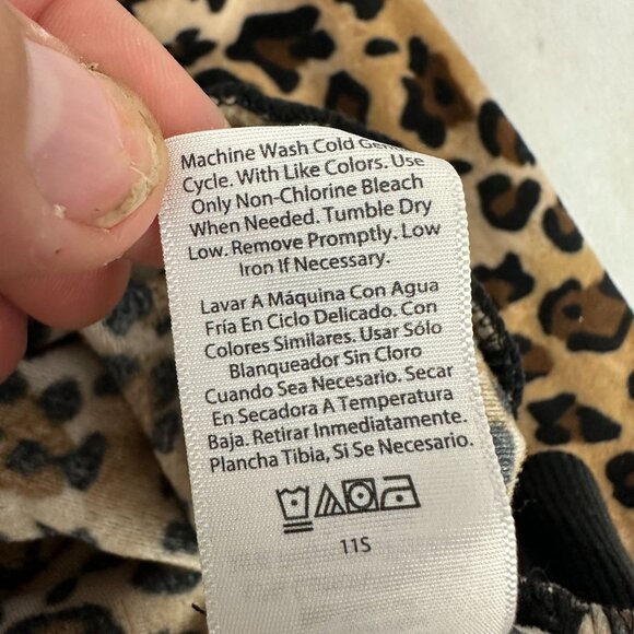 Leopard Print Plush Long Sleeve Sweatshirt Secret Treasures Womens Plus Size 3X - Picture 5 of 5